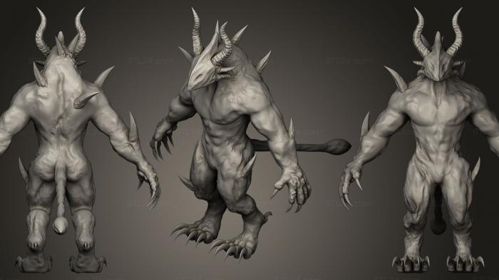 Figurines heroes, monsters and demons (Branded Charr, STKM_0148) 3D models for cnc